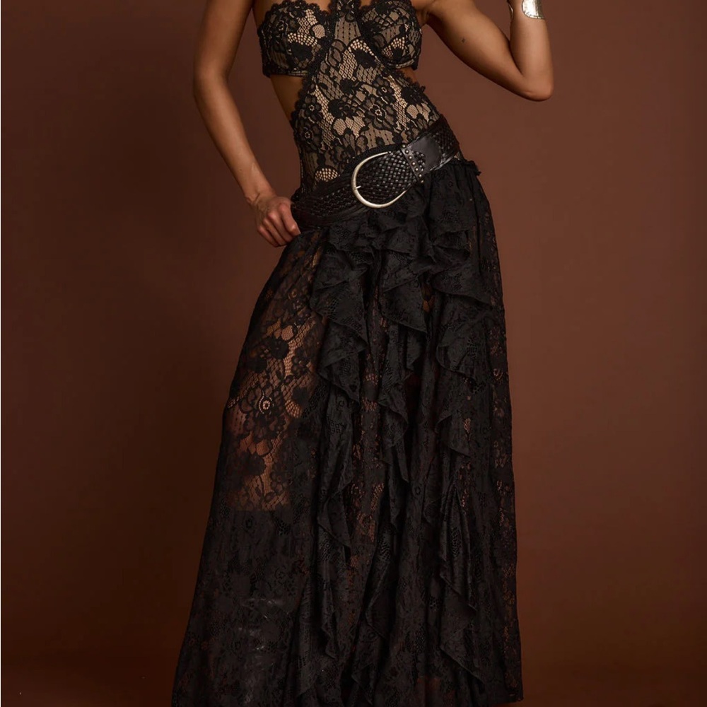 12th Tribe Black Lace Dress NWT
